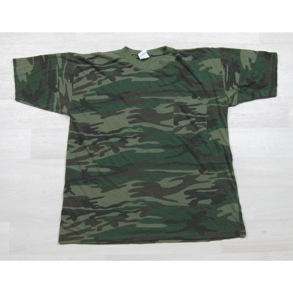 Vintage 90s Imperial Pocket T Shirt Men's (L) Camouflage Camo Hunting Thin